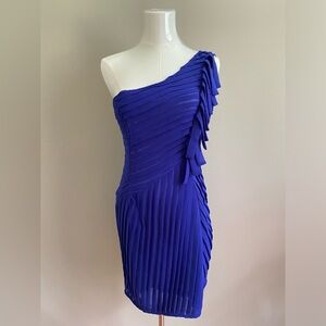 Blue One-Shoulder Dress